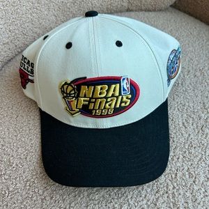 90’s NBA finals hat bulls jazz cream